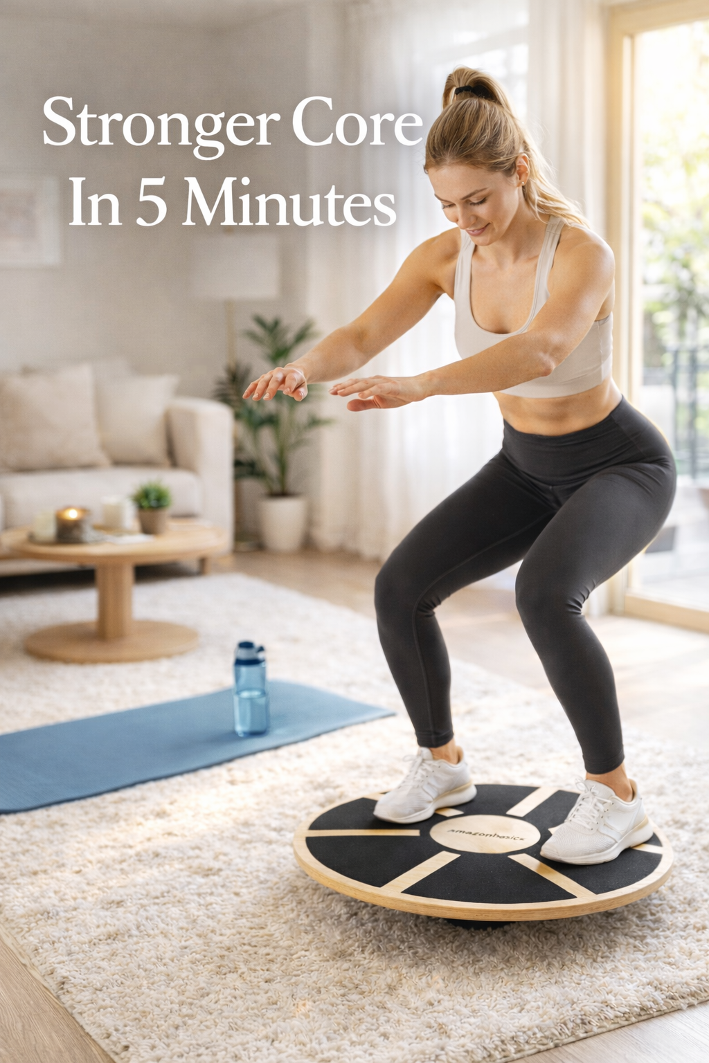 Amazon Basics Wood Wobble Balance Trainer Board