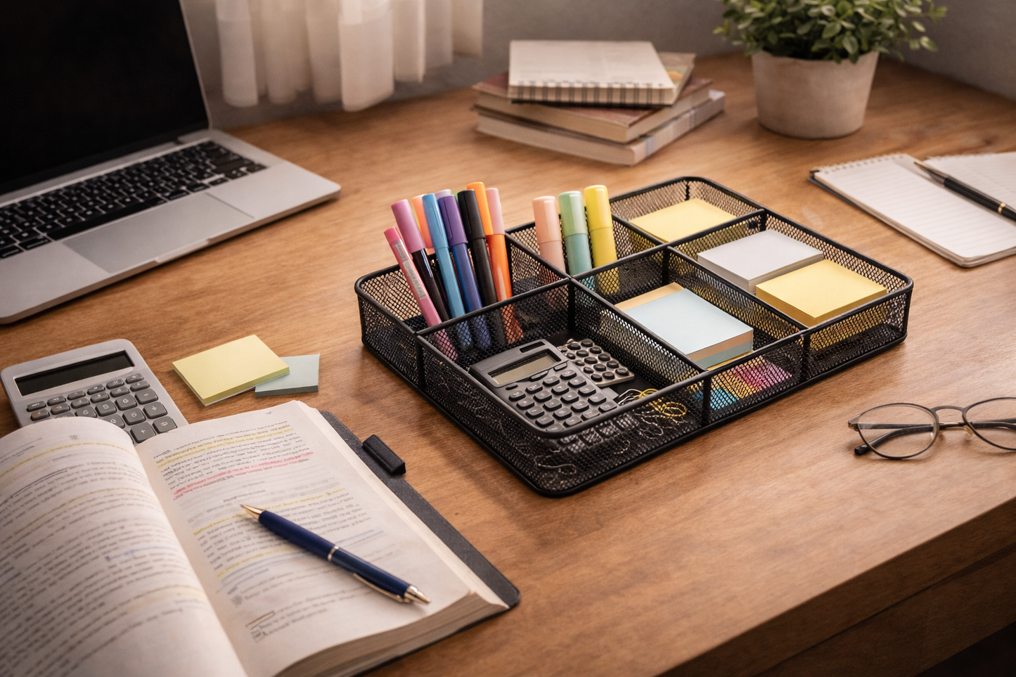 Amazon Basics Metal Mesh Desk Organizer