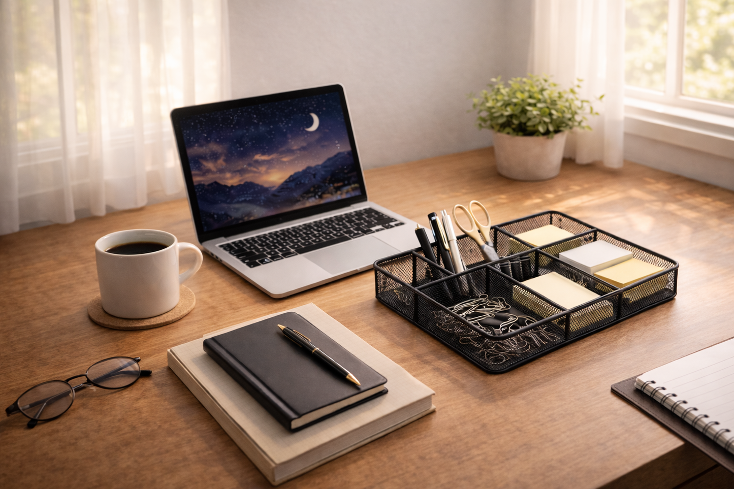 Amazon Basics Metal Mesh Desk Organizer