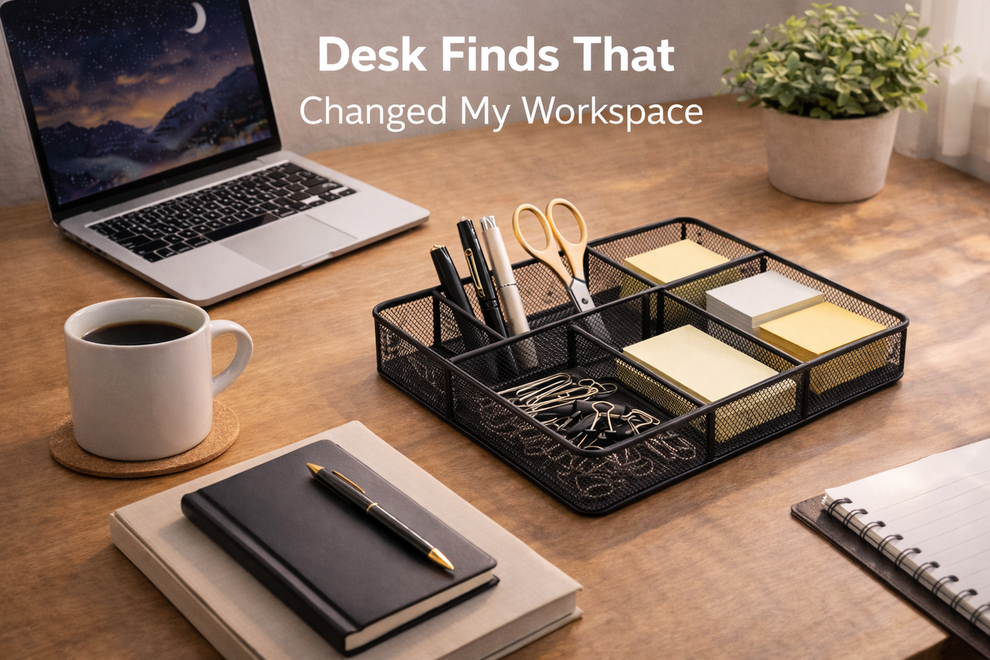 Amazon Basics Metal Mesh Desk Organizer