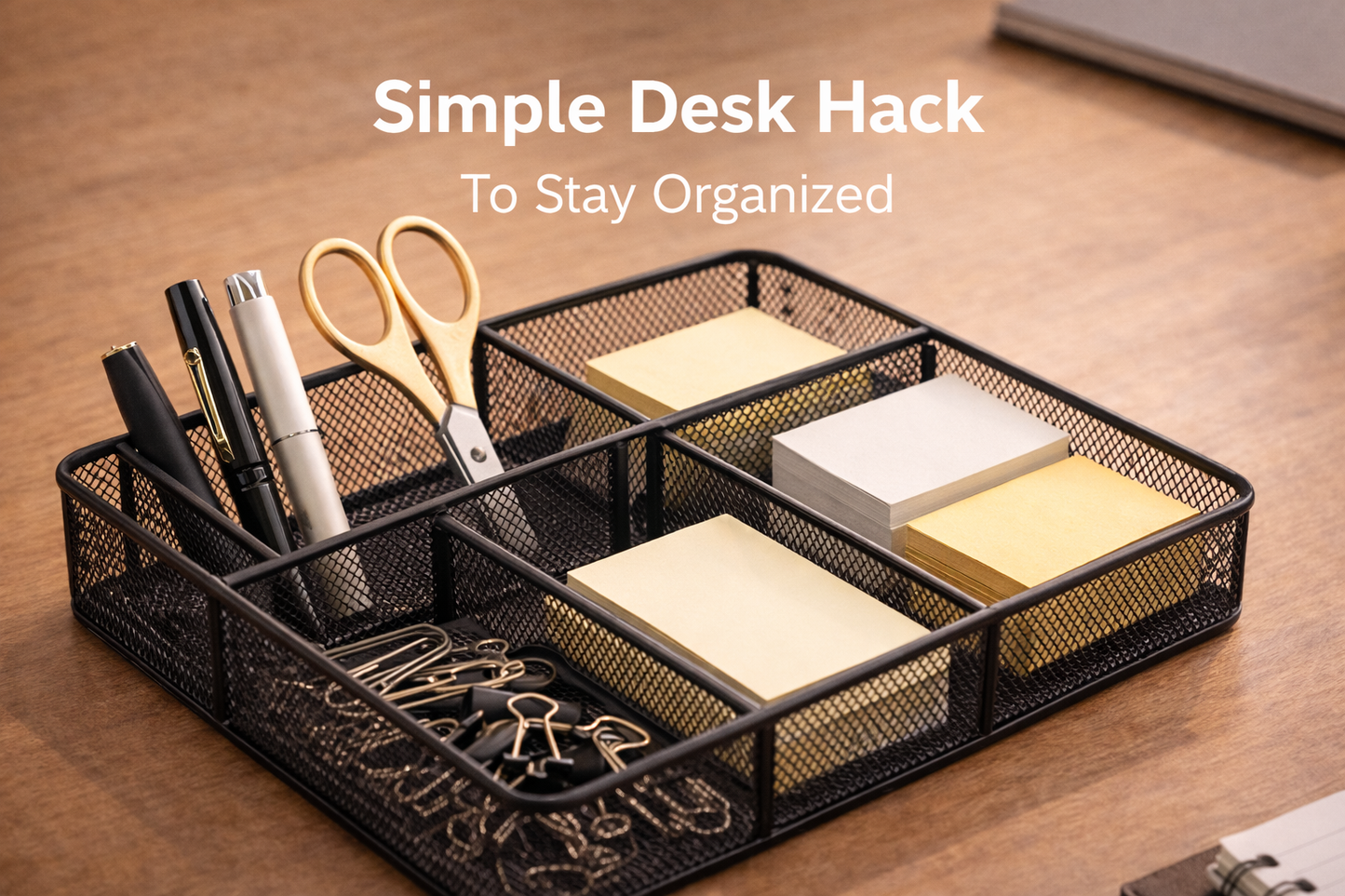 Amazon Basics Metal Mesh Desk Organizer
