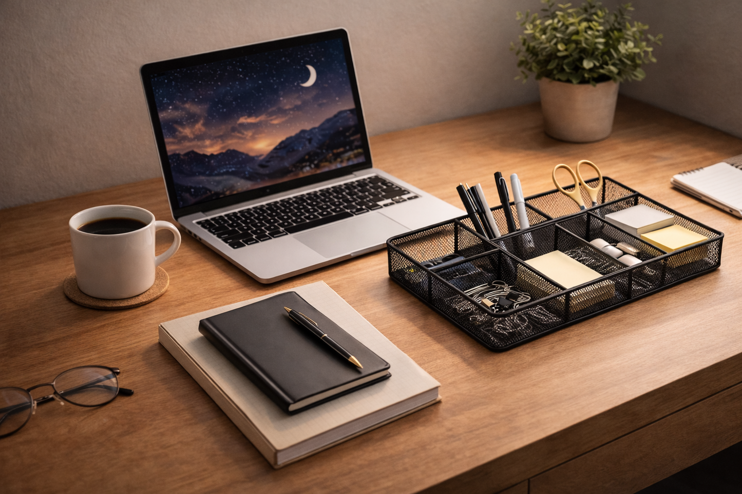 Amazon Basics Metal Mesh Desk Organizer