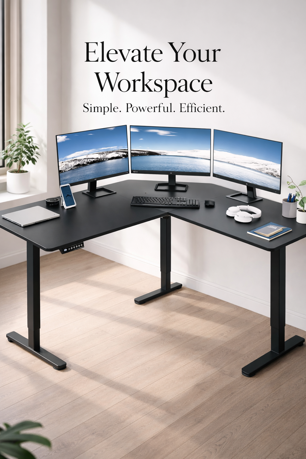 VIVO Electric Standing Desk Setup