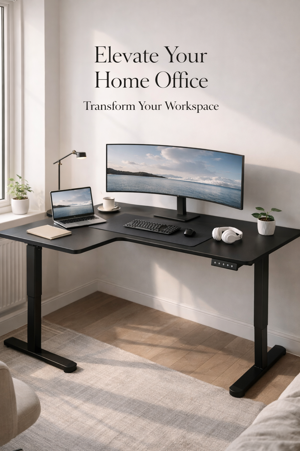 VIVO Electric Standing Desk Setup