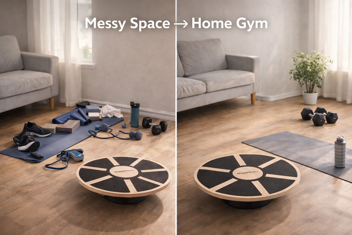 Amazon Basics Wood Wobble Balance Trainer Board