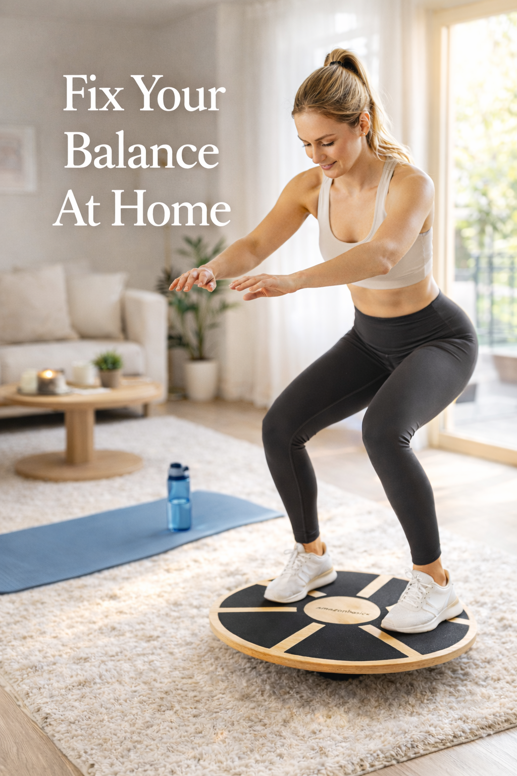 Amazon Basics Wood Wobble Balance Trainer Board