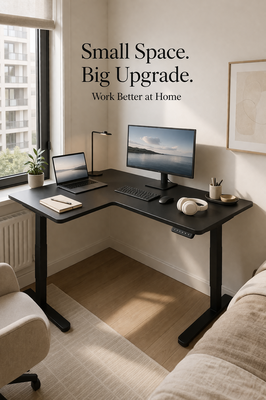 VIVO Electric Standing Desk Setup