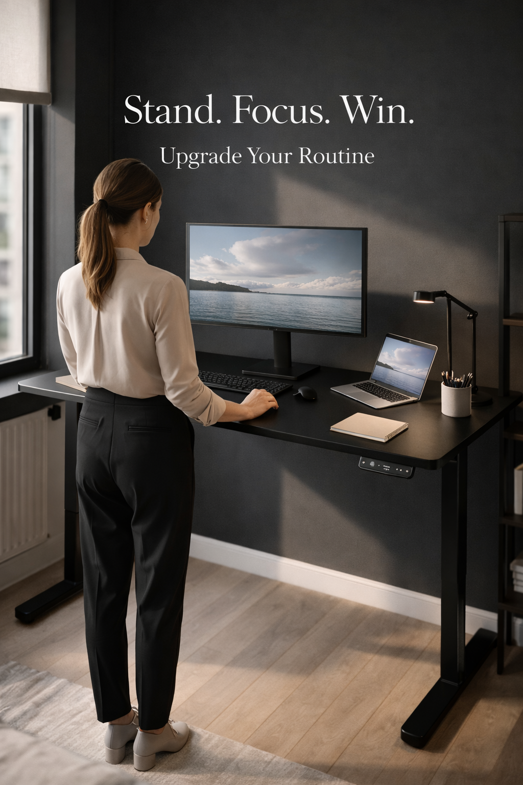 VIVO Electric Standing Desk Setup