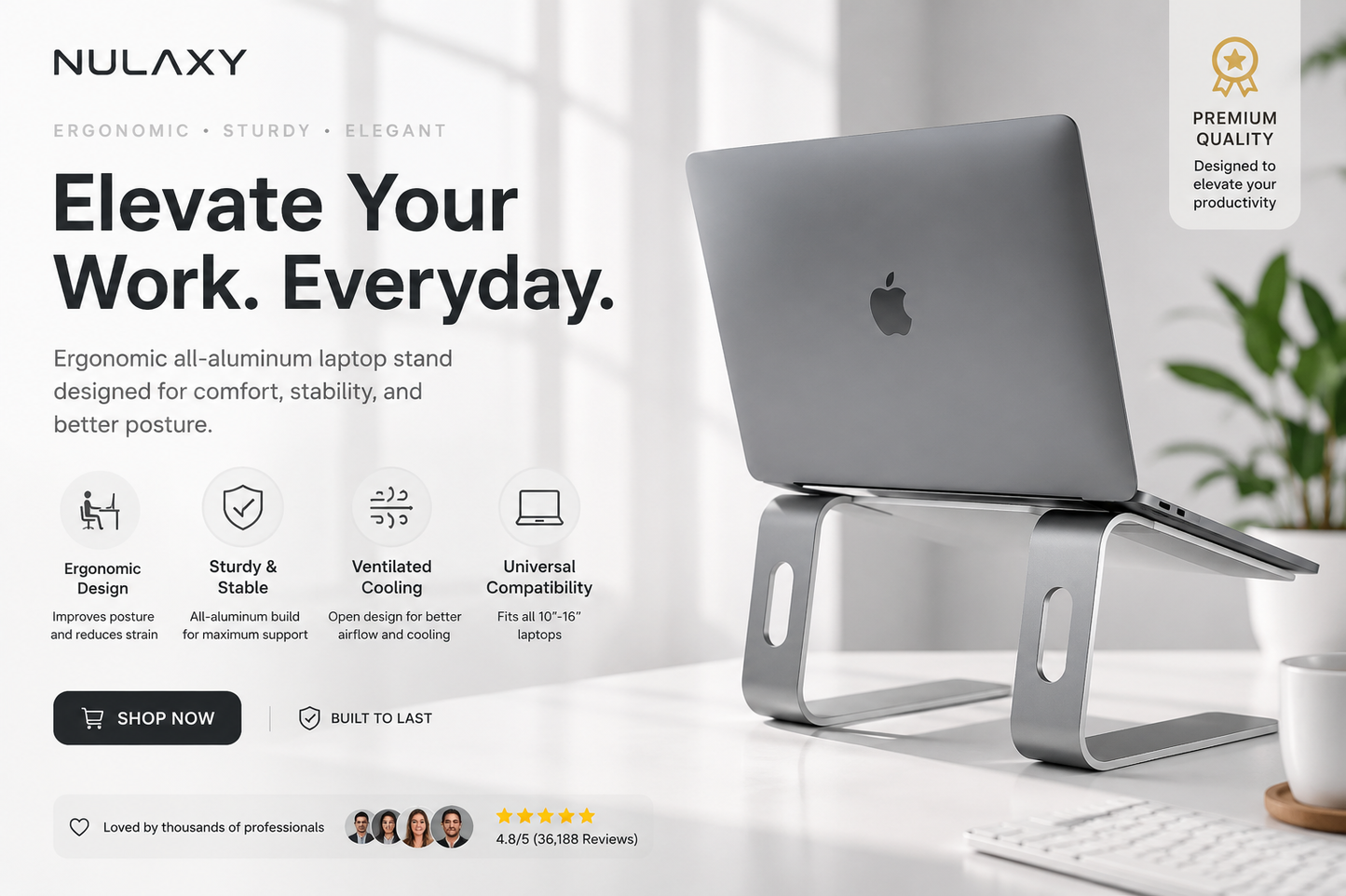 Elevated Focus Laptop Stand